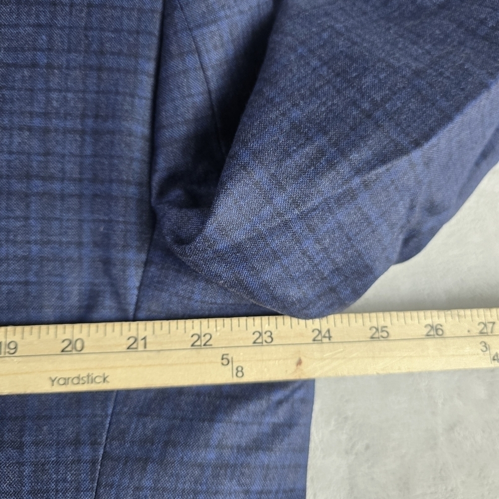 JOS A BANK Blazer Men’s 46R Blue Plaid Wool Cashmere Blend E. Thomas - Picture 5 of 11